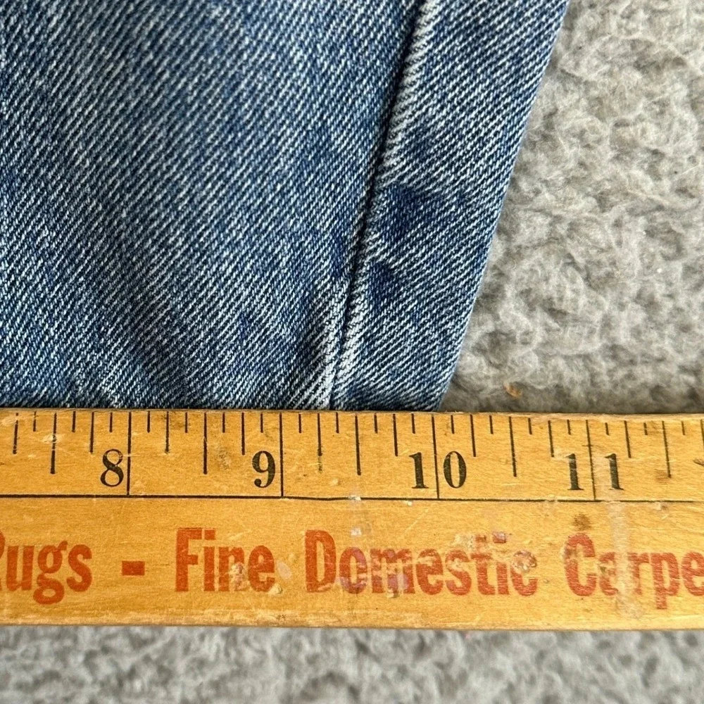 Levis 550 Jeans Mens 52X30 Blue Relaxed Fit Tapered Leg Distressed Red Tab Denim